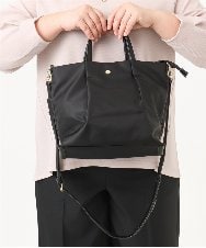 OZ5DD51049 eur3(エウルキューブ) 【撥水】肩楽ナイロン2WAYバッグ ブラック