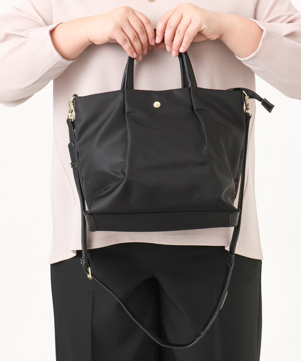 OZ5DD51049 eur3(エウルキューブ) 【撥水】肩楽ナイロン2WAYバッグ ブラック
