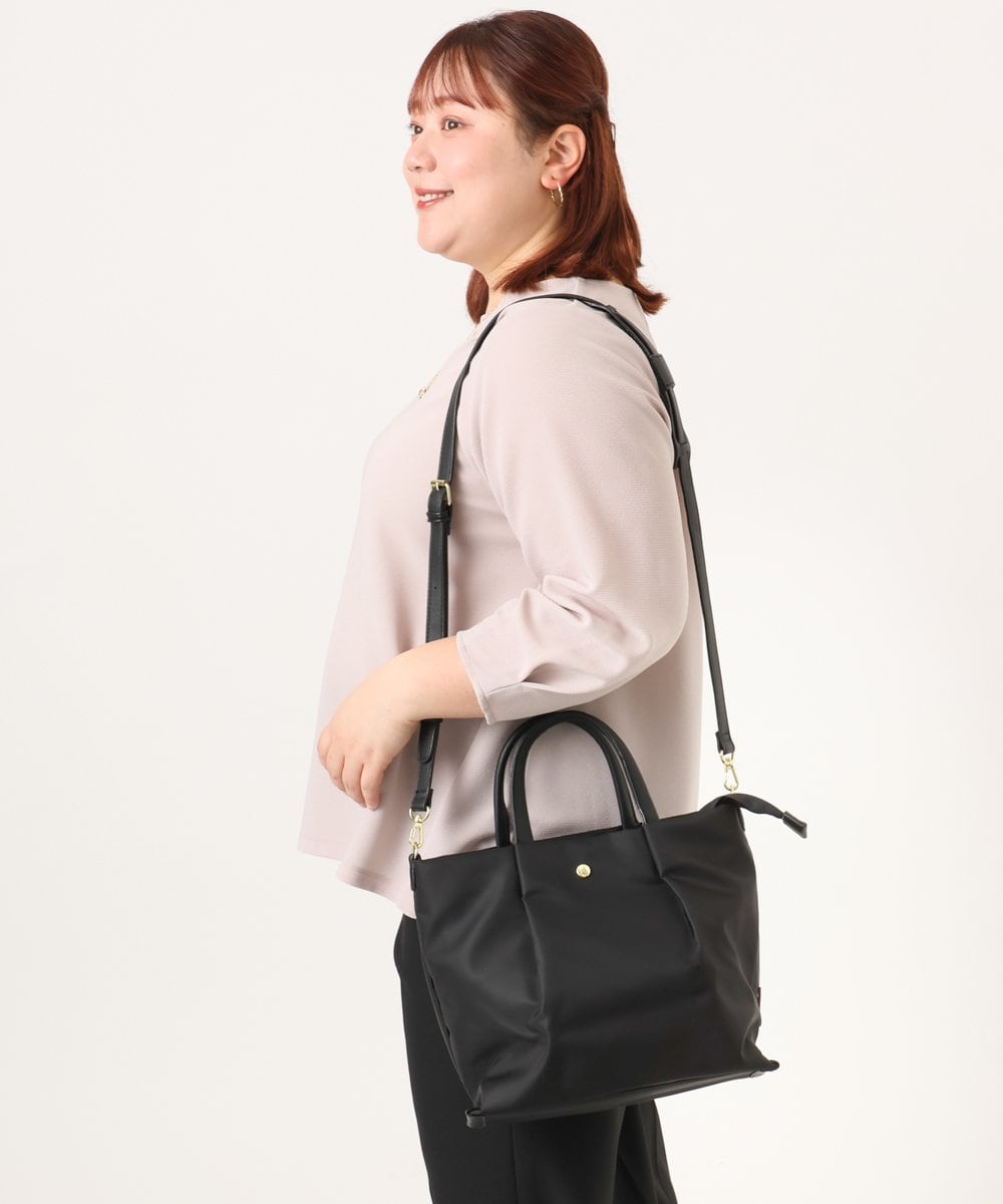 OZ5DD51049 eur3(エウルキューブ) 【撥水】肩楽ナイロン2WAYバッグ ブラック