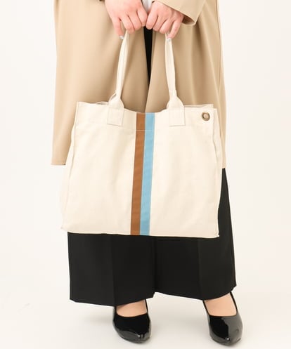 OZ5EA05074 eur3 配色ラインスクエアトートバッグ