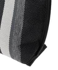 OZ5ED04064 eur3(エウルキューブ) 【2WAY】ストライプパイピングスクエアトートバッグ ブラック