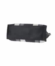 OZ5ED04064 eur3(エウルキューブ) 【2WAY】ストライプパイピングスクエアトートバッグ ブラック