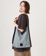 OZ5ED05044 eur3(エウルキューブ) Vカットフェイクレザーショルダーバッグ グレー