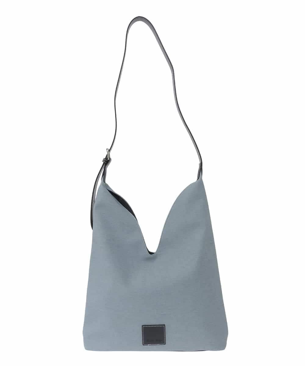 OZ5ED05044 eur3(エウルキューブ) Vカットフェイクレザーショルダーバッグ グレー