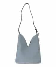 OZ5ED05044 eur3(エウルキューブ) Vカットフェイクレザーショルダーバッグ グレー