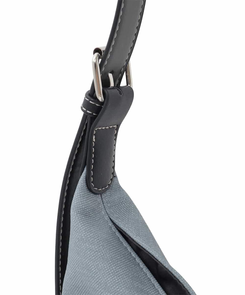 OZ5ED05044 eur3(エウルキューブ) Vカットフェイクレザーショルダーバッグ グレー