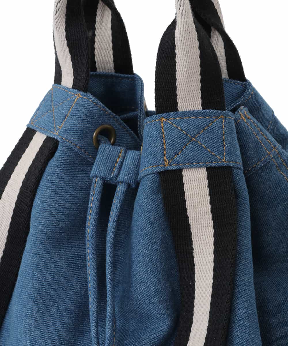 OZ5ES04070 eur3(エウルキューブ) 巾着デザインデニムトートバッグ ブルー(55)