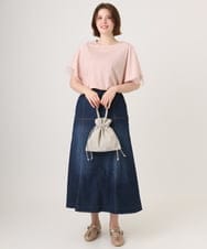 OZ5GD08029 eur3(エウルキューブ) フェイクレザー巾着ミニバッグ アイボリー