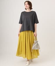 OZ5GD08029 eur3(エウルキューブ) フェイクレザー巾着ミニバッグ アイボリー