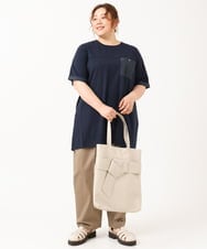 OZ5HV12069 eur3(エウルキューブ) リボンアクセントフェイクレザートート アイボリー(80)
