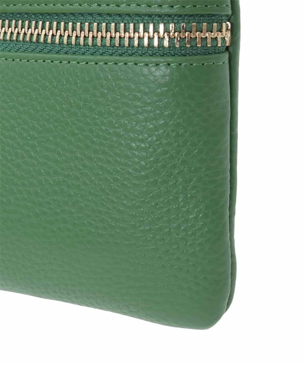 OZ5JD15069 eur3(エウルキューブ) カウレザーウォレットショルダーバッグ グリーン