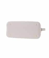 OZ5KA20069 eur3(エウルキューブ) フェイクレザーワンハンドルスクエアバッグ グレージュ