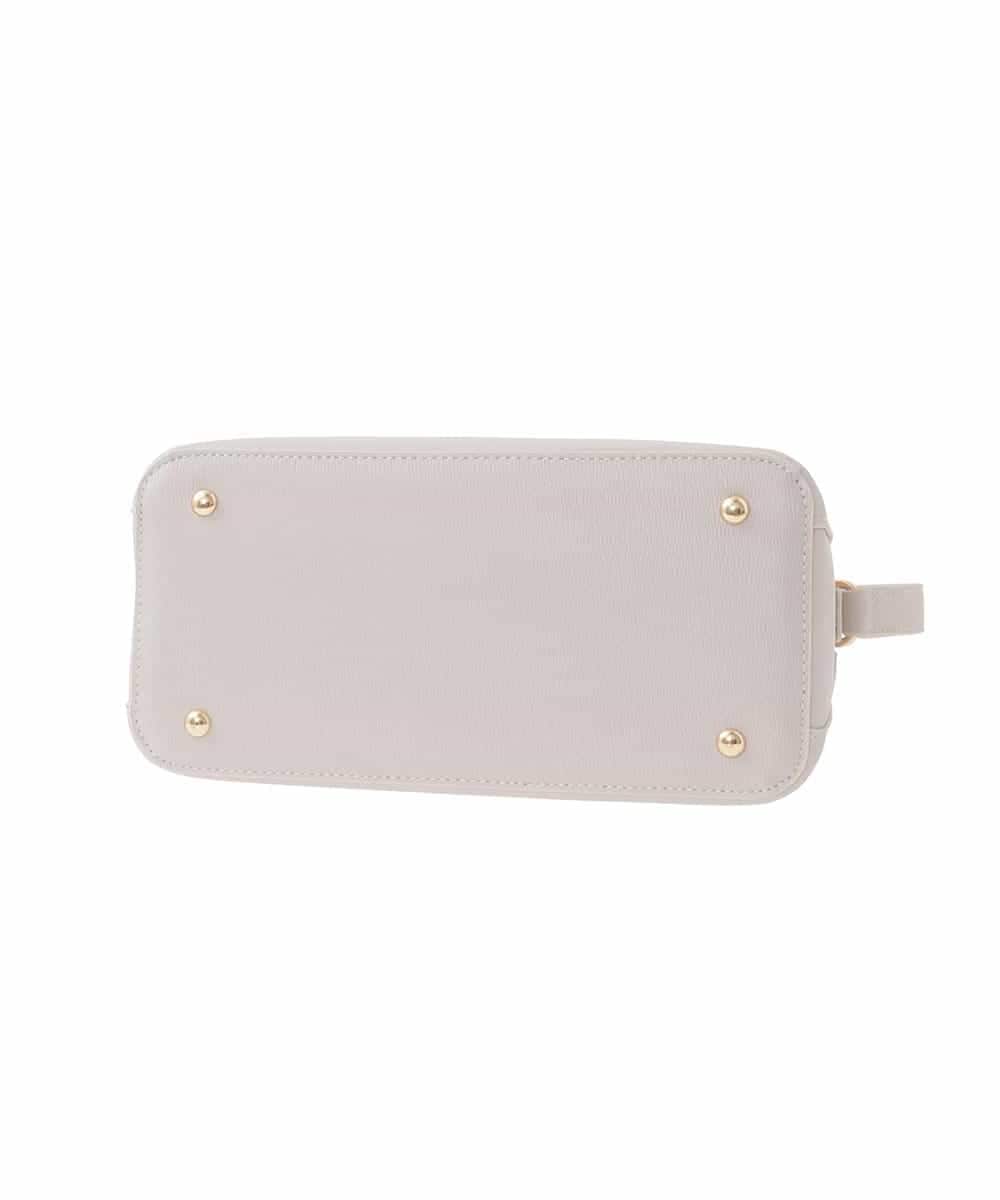 OZ5KA20069 eur3(エウルキューブ) フェイクレザーワンハンドルスクエアバッグ グレージュ