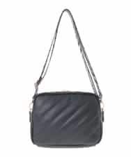 OZ5KA21089 eur3(エウルキューブ) ステッチスクエアショルダーバッグ ブラック(94)