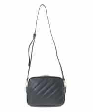 OZ5KA21089 eur3(エウルキューブ) ステッチスクエアショルダーバッグ ブラック(94)