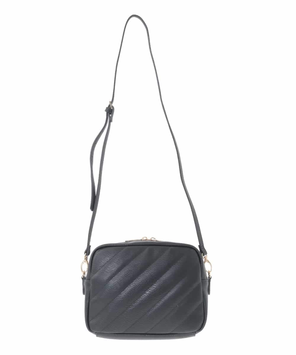 OZ5KA21089 eur3(エウルキューブ) ステッチスクエアショルダーバッグ ブラック(94)