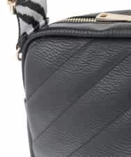 OZ5KA21089 eur3(エウルキューブ) ステッチスクエアショルダーバッグ ブラック(94)