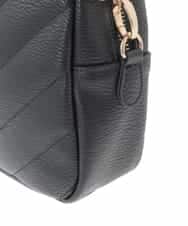 OZ5KA21089 eur3(エウルキューブ) ステッチスクエアショルダーバッグ ブラック(94)