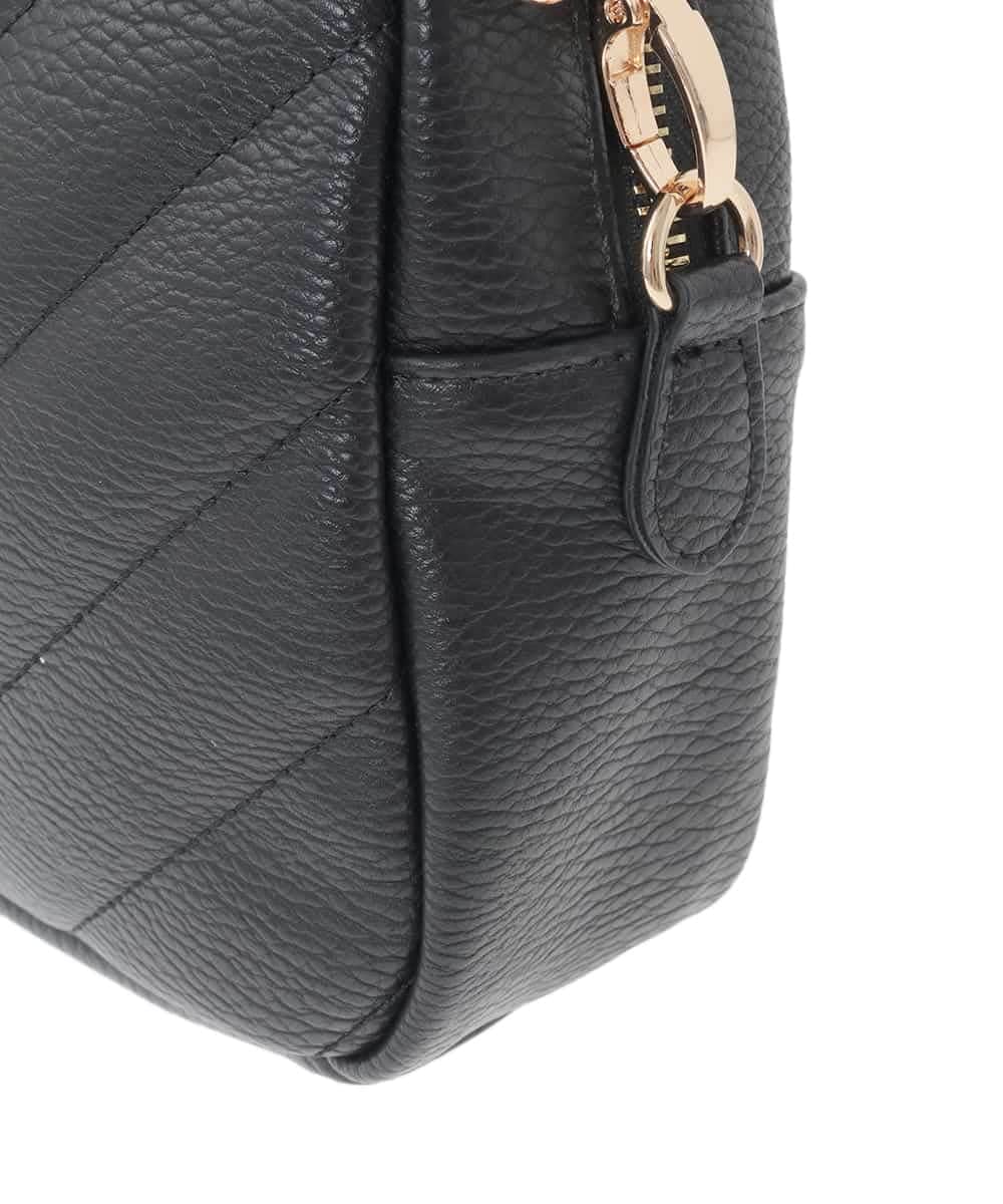 OZ5KA21089 eur3(エウルキューブ) ステッチスクエアショルダーバッグ ブラック(94)