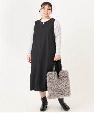 OZ5LA23069 eur3(エウルキューブ) シャギーファートートバッグ グレー(92)