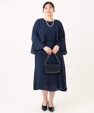 OZ5LA25069 eur3(エウルキューブ) 【2WAY】プリーツデザインクラッチバッグ ネイビー