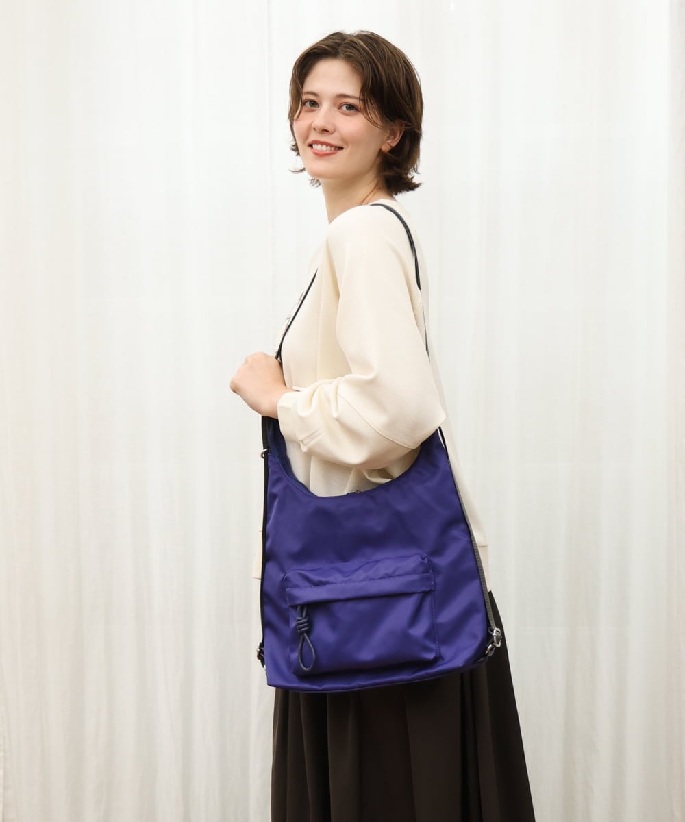 OZ5LD23079 eur3(エウルキューブ) 【2WAY/軽量】ナイロンショルダーバッグ ブルー
