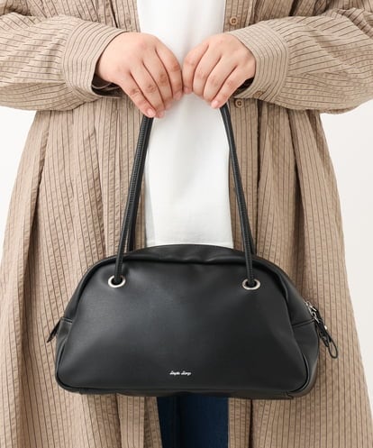 OZ5LV24079 eur3 フェイクレザーコンパクトラウンドバッグ