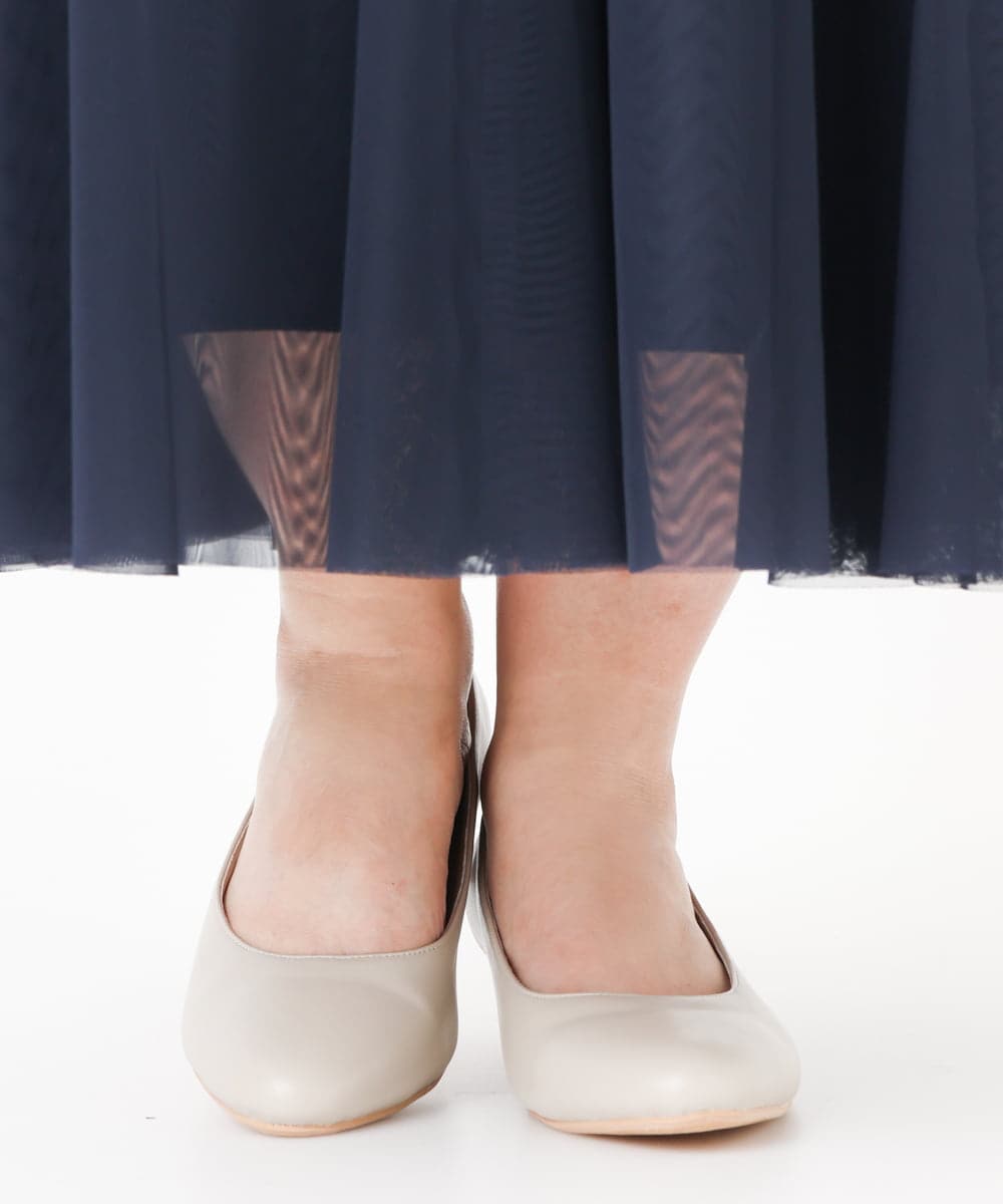 OZ6CD01089 eur3(エウルキューブ) 【幅広さんOK！ワイズ3E】キトゥンヒールパンプス グレージュ