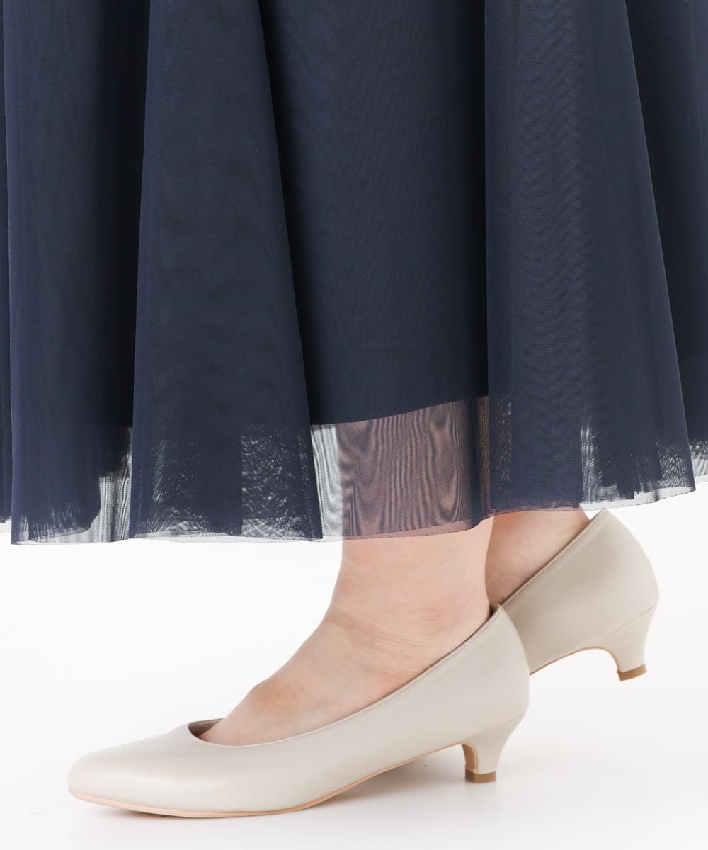 OZ6CD01089 eur3(エウルキューブ) 【幅広さんOK！ワイズ3E】キトゥンヒールパンプス グレージュ