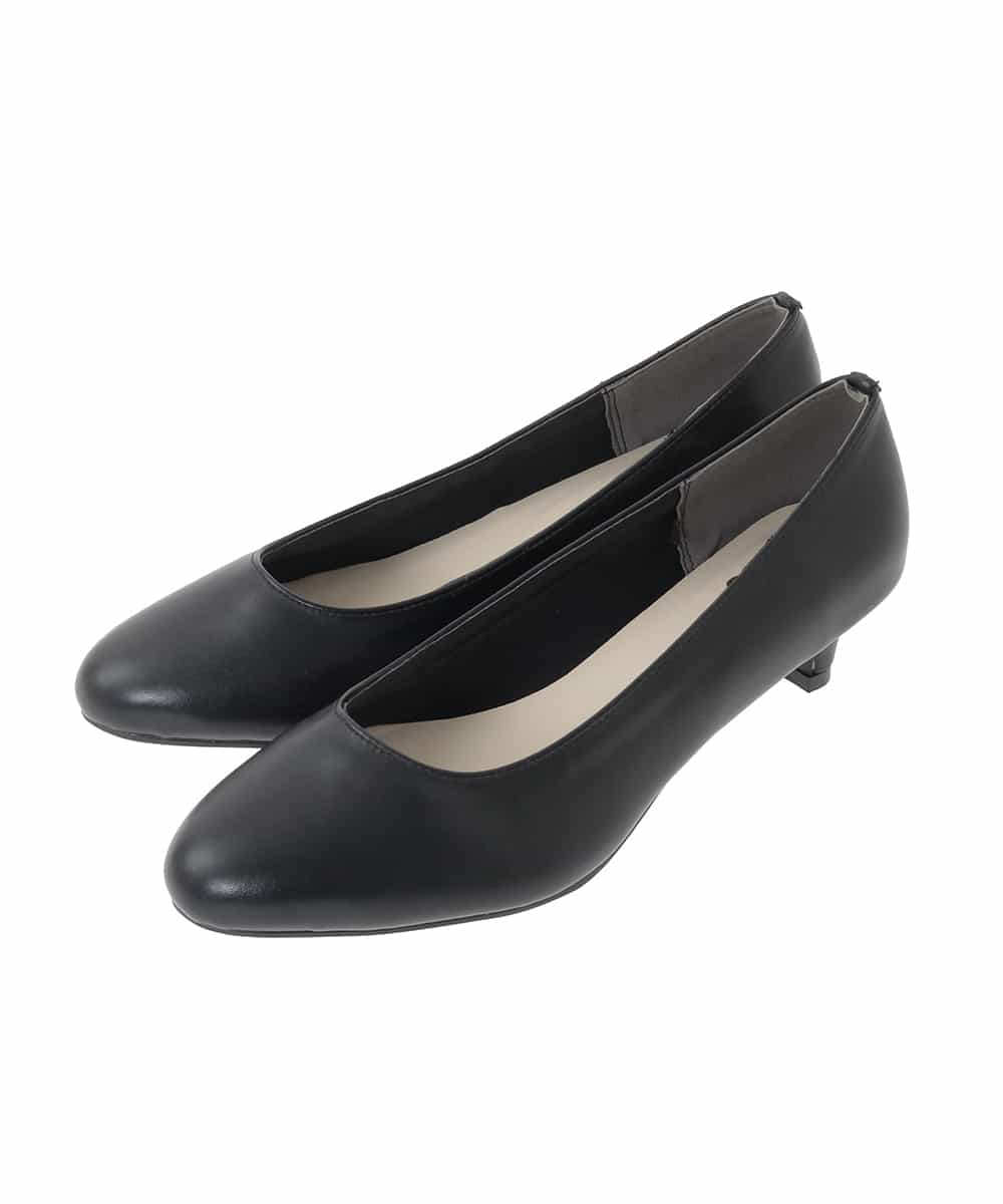 OZ6CD01089 eur3(エウルキューブ) 【幅広さんOK！ワイズ3E】キトゥンヒールパンプス ブラック