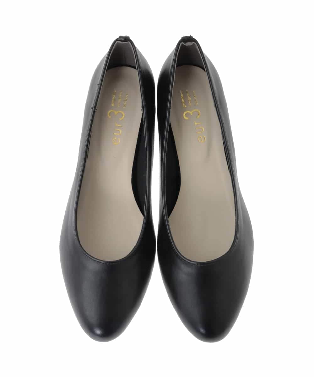 OZ6CD01089 eur3(エウルキューブ) 【幅広さんOK！ワイズ3E】キトゥンヒールパンプス ブラック