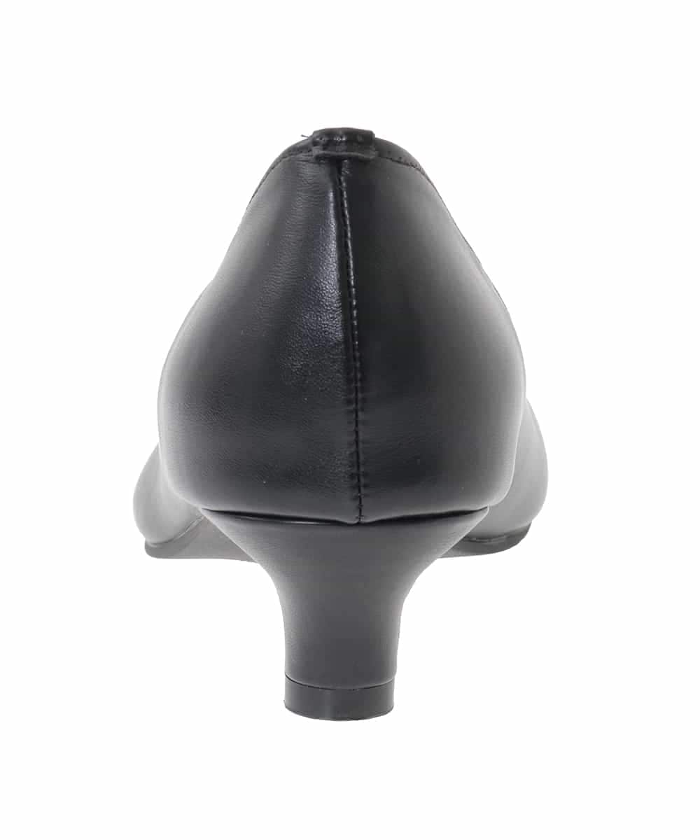 OZ6CD01089 eur3(エウルキューブ) 【幅広さんOK！ワイズ3E】キトゥンヒールパンプス ブラック