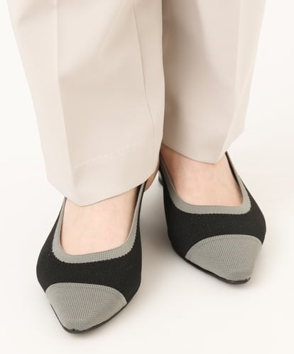 OZ6DD02079 eur3 【la farfaコラボ／高機能スポンジ】バイカラーデザインパンプス