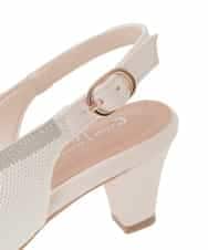 OZ6DD02079 eur3(エウルキューブ) 【la farfaコラボ／高機能スポンジ】バイカラーデザインパンプス アイボリー