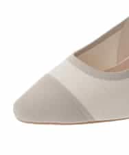 OZ6DD02079 eur3(エウルキューブ) 【la farfaコラボ／高機能スポンジ】バイカラーデザインパンプス アイボリー