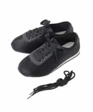 OZ6DD03079 eur3(エウルキューブ) 【【la farfaコラボ／高機能スポンジ】レースアップリボンデザインスニーカー ブラック