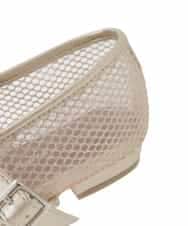 OZ6ED04079 eur3(エウルキューブ) 【la farfaコラボ】Vカットメッシュパンプス ゴールド