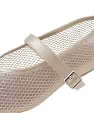 OZ6ED04079 eur3(エウルキューブ) 【la farfaコラボ】Vカットメッシュパンプス ゴールド