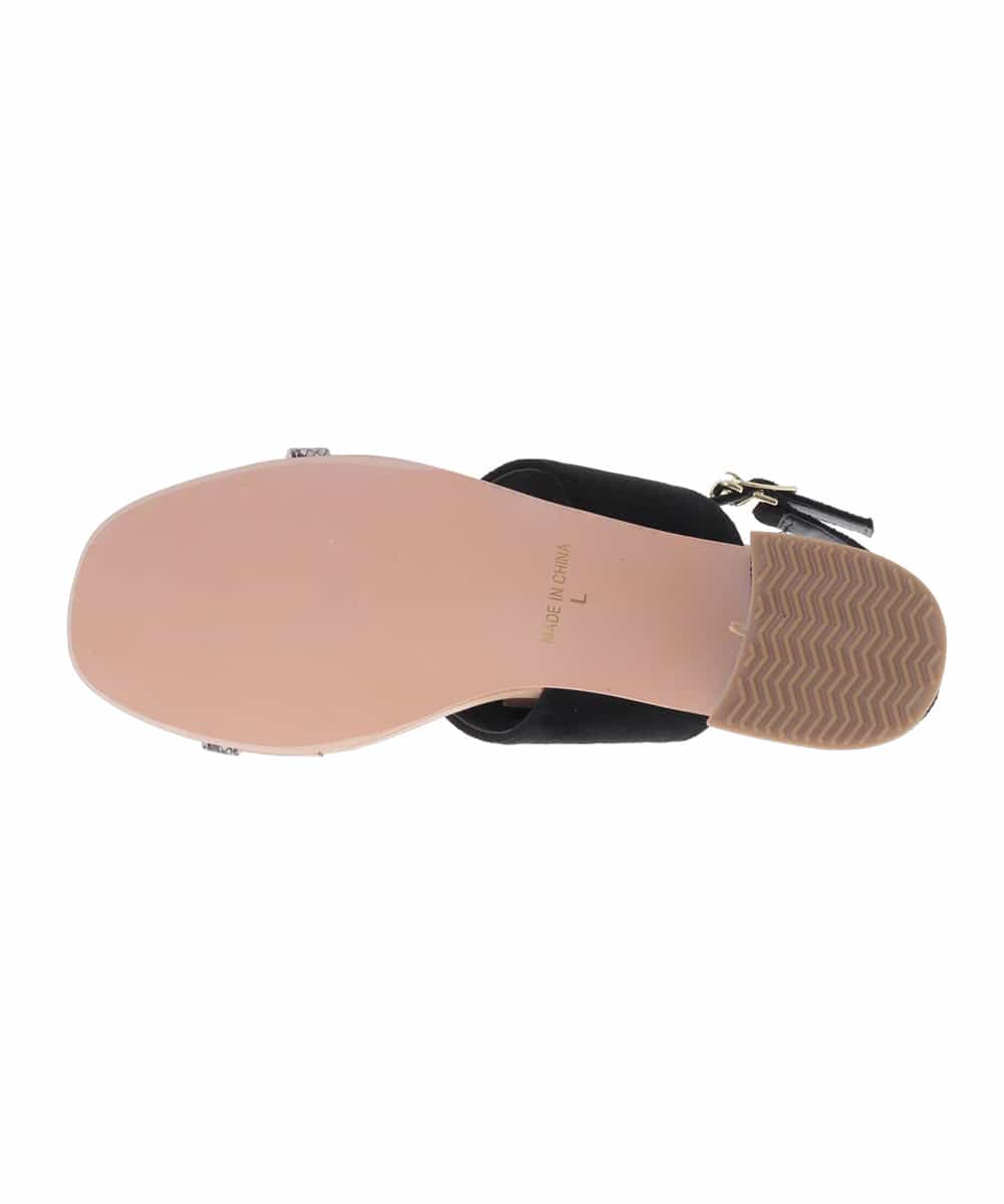 OZ6FJ04069 eur3(エウルキューブ) チャンキーヒールストラップサンダル ブラック(94)