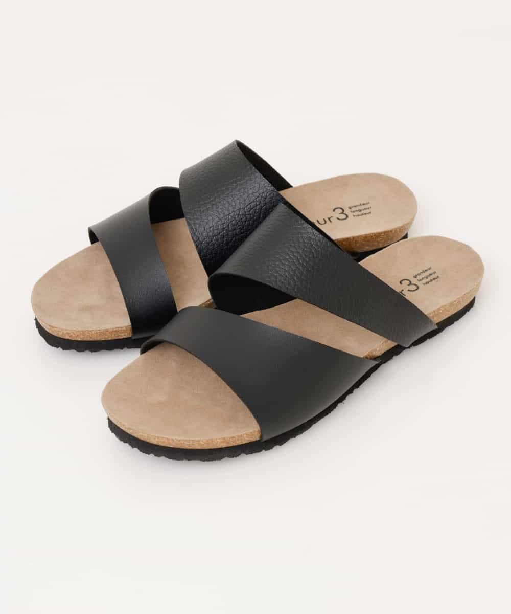 OZ6FP04060 eur3(エウルキューブ) フットベットサンダル ブラック(94)