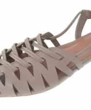 OZ6GD05089 eur3(エウルキューブ) カットワークレースアップパンプス モカ