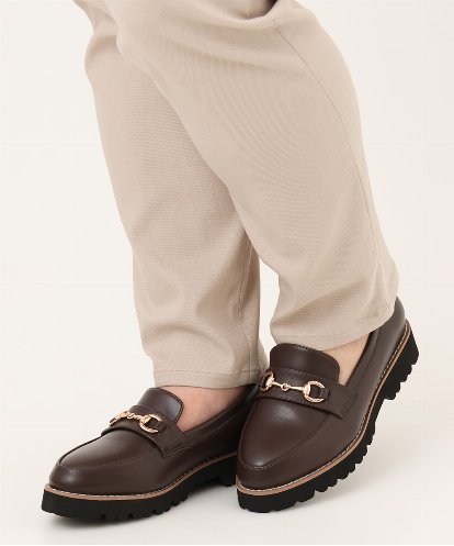 OZ6JD06089 eur3 【幅広さんOK！ワイズ4E】トラックソールローファー