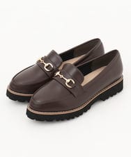OZ6JD06089 eur3(エウルキューブ) 【幅広さんOK！ワイズ4E】トラックソールローファー ダークブラウン