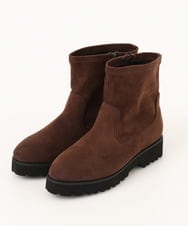OZ6KD08099 eur3(エウルキューブ) 【幅広さんOK！ワイズ4E】トラックソールストレッチブーツ ダークブラウン
