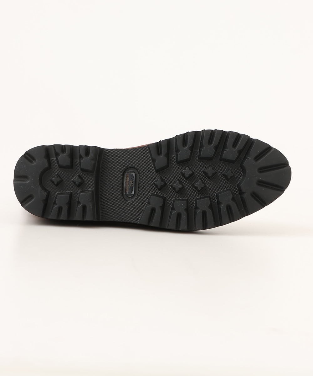 OZ6KD08099 eur3(エウルキューブ) 【幅広さんOK！ワイズ4E】トラックソールストレッチブーツ ダークブラウン