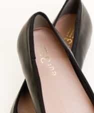 OZ6KM07060 eur3(エウルキューブ) 【幅広さんOK！ワイズ4E】スクエアトゥフラットシューズ ブラック(94)