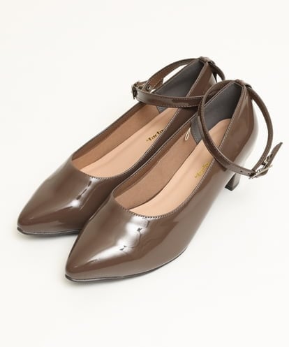 OZ6KP08070 eur3 【幅広さんOK！ワイズ4E】la farfaシューズコラボ！2WAYエナメルパンプス