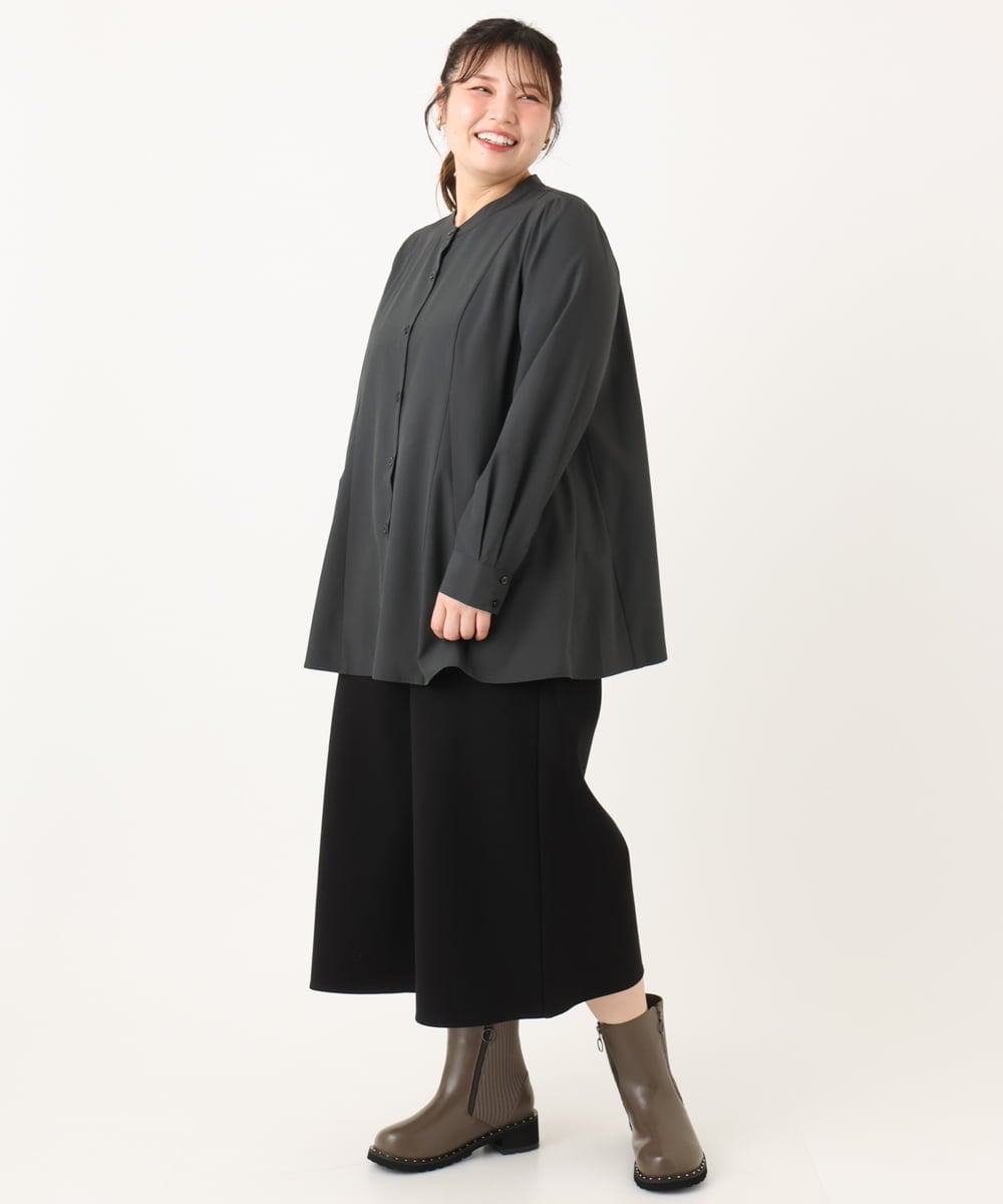 OZ6LA11089 eur3(エウルキューブ) 【la farfaコラボ】リブジョイントスタッズブーツ モカ(84)