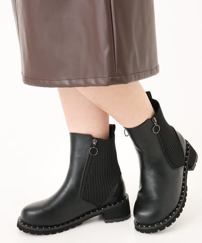 OZ6LA11089 eur3 【la farfaコラボ】リブジョイントスタッズブーツ