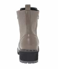 OZ6LA11089 eur3(エウルキューブ) 【la farfaコラボ】リブジョイントスタッズブーツ モカ(84)